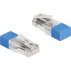 DELOCK 67187 - RJ45 Stecker mit Abschlusswiderstand, 120 Ohm, blau