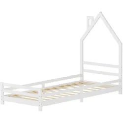 Ml-Design Kinderbett Haus 90x200 cm Weiß , Holz , Kiefer , Rechteckig , 90x200 cm , Babymöbel & Kindermöbel, Kinderzimmer & Jugendzimmer, Kinderbetten