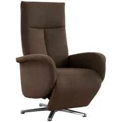 Sit & More Drehstuhl , Dunkelbraun , Textil , Sternfuß , 75x112x82 cm , Goldenes M, Oeko-Tex® Standard 100, Made in Europe, DGM-Klimapakt , Sitzfläche 360° drehbar, gepolsterte Armlehnen , Büromöbel, Bürostühle, Drehstühle