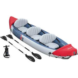 Bestway Kajak 65052 Ventura Kayak , Grau, Rot , Metall, Kunststoff , 381x100 cm , Freizeit & Co, Pools & Wasserspaß, Schlauchboote & Kajaks