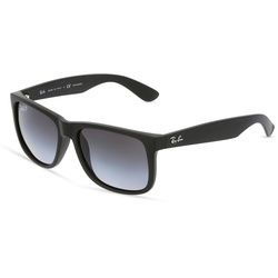 Ray-Ban RB 4165 JUSTIN Herren-Sonnenbrille Vollrand Eckig Kunststoff-Gestell, Schwarz