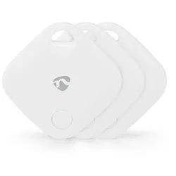 Nedis Schlüsselanhänger BTTAG10WT3 (3-tlg), Bluetooth, Kompatibel mit Apple "Wo ist", 1 Jahr Batterielaufzeit weiß