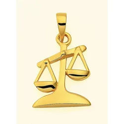 Adelia ́s Kettenanhänger Damen & Herren 585 Gold Sternzeichen Anhänger Waage, Goldschmuck für Damen & Herren goldfarben