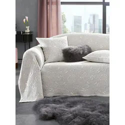 Le jeté en 100% coton Hagemann beige