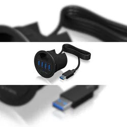 ICY BOX IB-HUB1403 - USB 3.2 Gen 1 (3.1 Gen 1) Type-A - USB 3.2 Gen 1 (3.1 Gen 1) Type-A - 5000 Mbit/s - Schwarz - Kunststoff - Leistung