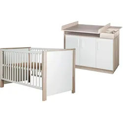 Roba Babyzimmer-Set Olaf 2-teilig , Multicolor , Holzwerkstoff , 76x82x142.5 cm , Blauer Engel , Babymöbel, Babyzimmer-Sets