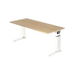 Hammerbacher VUS Höhenverstellbar Schreibtisch Eiche C-Fuß 1.800 (B) x 800 (T) x 860 (H) mm Spanplatte, Stahl