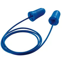 uvex com4-fit Gehörschutzstöpsel mit Kordel SNR 33 dB 100 Paar im Beutel blau S - 2212073 - blau