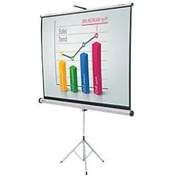 Nobo Flexible Projektionsleinwand 1902395W Mit Dreibeinstativ Format 16:10 150 x 100 cm