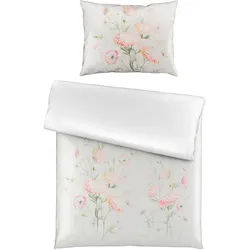 Fleuresse Bettwäsche , Gelb, Grün, Rosa, Weiß, Beige , Textil , Blume , 140x200 cm , Heimtextilien, Bettwäsche & Leintücher, Bettwäsche