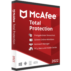 McAfee Total Protection ; 10 Geräte 1 Jahr