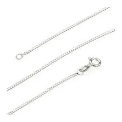 Order & Smile Schmuck Silberkette Panzerkette: Silberkette Kette 925 Silber, gestempelt silberfarben 36 cm