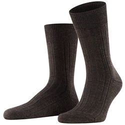 FALKE Herren Socken - Teppich im Schuh, Merinowolle, Unifarben Dunkelbraun 43-44