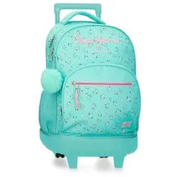 Pepe Jeans für Mädchen. 6042942 Rucksack Nora türkis (OSFA), Lässig, Polyester, Kinderbekleidung