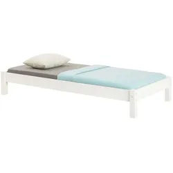 Idimex Futonbett Taifun 90X190 Cm , Weiß , Holz , Kiefer , Mode , 90x190 cm , FSC Mix , Schlafzimmer, Betten, Futonbetten