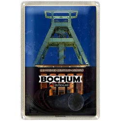 Roomando Metallschild Städte Bochum Bergbaumuseum Deutschland 30x40cm 30x40