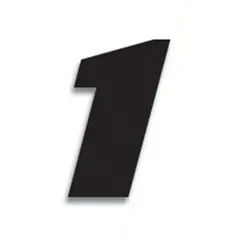 Startnummer 1 20x25cm schwarz, schwarz