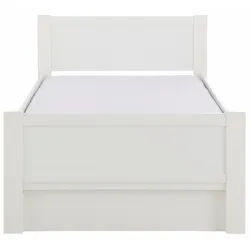 priess Bett Husum Schlafzimmer Jugendzimmer Rahmenbett, mit Komforthöhe verschiedene Ausführungen hochwertige Premium Qualität weiß 190 cm x 208 cm x 85 cm