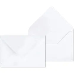 Clairefontaine 500x Umschläge nassklebend 120x176mm/B6, 90g - Weiß 2231C