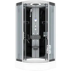 AcquaVapore Komplettdusche Duschkabine Fertigdusche Dusche D58-53T0-EC 90x90 cm mit 2K Scheiben Versiegelung