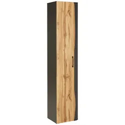 Hochschrank in Eichefarben/Grau