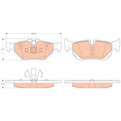 TRW Bremsbeläge Hinten (GDB2050) für BMW 1 X1 3 | Scheibenbremsbelagsatz,