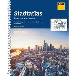 Adac Stadtatlas Rhein-Main, Frankfurt 1:20.000, Kartoniert (TB)