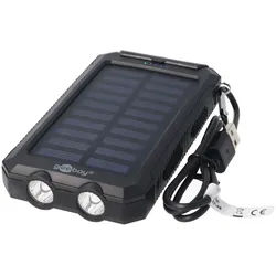 Outdoor Powerbank 8000mAh mit Solarpanel und Taschenlampenfunktion