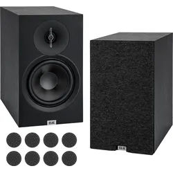 ELAC Debut B6.3 Regallautsprecher Schwarz Paar Oehlbach Set