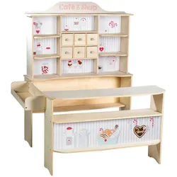 Roba Verkaufsstand , Naturfarben , Holzwerkstoff , 107x120.5x95 cm , Spielzeug, Kinderspielzeug, Kaufladen & Zubehör