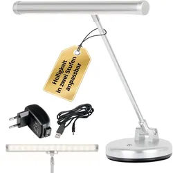 Showlite WW LED Pianoleuchte Silber matt