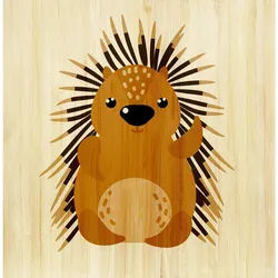 Babywanddeko , Braun , Holz , Birke , 60x60x3 cm , Babymöbel & Kindermöbel, Babyzimmer, Kinderzimmer Deko