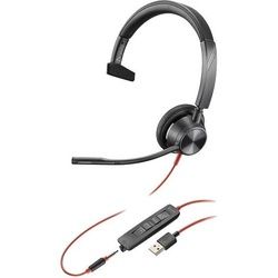 Poly Plantronics Blackwire 3315-M Headset, Mono, USB-A und 3,5mm Klinke, Unified Communication optimiert