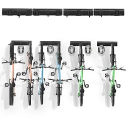 VEVOR Fahrradständer Wandhalterung die Garage 6 Fahrräder + 5 Helme