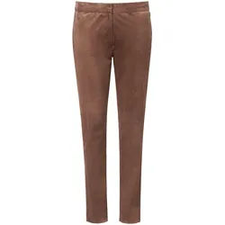 Le pantalon en cuir velours chevreau Fadenmeister Berlin beige