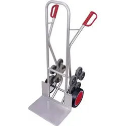 VARIOfit Aluminium Treppenkarre mit 2 fünfarmigen Radsternen und Luftbereifung Schaufel 480 x 300 mm