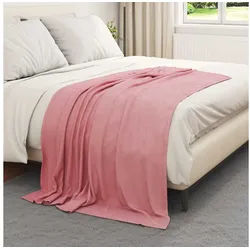 vidaXL Tagesdecke, Wohndecken 24 Stück Rosa 170 x 130 cm Fleece rosa