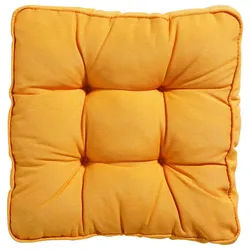 Xxxl Sitzkissen , Gelb , Textil , Füllung: Schaumstoff , 47x6x47 cm , pflegeleicht, hochwertige Qualität, formstabil, langlebig , Heimtextilien, Wohntextilien, Sitzkissen