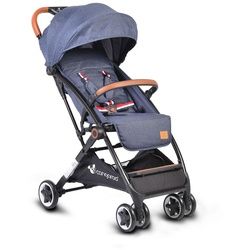 Cangaroo Kinderwagen Buggy Paris Kunstleder Aluminiumrahmen verstellbar klappbar in blau