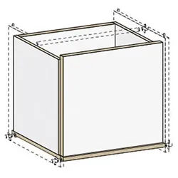 Türeinsatz für Regal M6, B 39 cm Gentner-Design weiß, Designer Matthias Gentner, 35.5x39x39 cm