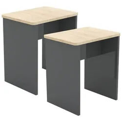 Mid.you Hocker , Anthrazit , Holzwerkstoff , rechteckig , 40x45x30 cm , Stauraum , Wohnzimmer, Sessel, Hocker, Sitzhocker