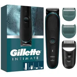 Gillette Körper- und Bikinitrimmer Intimate i5 - Präzisionstrimmer - schwarz/blau blau|schwarz