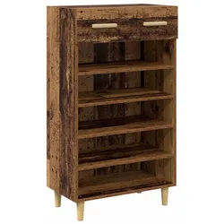 vidaXL Schuhschrank 60 x 35 x 105 cm Schuhschrank Schuhregal Flur Altholz 60x35x105 cm Hol braun