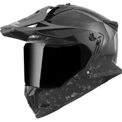 Bogotto FG-601 Forged Carbon Enduro Helm, schwarz, Größe XL für Männer