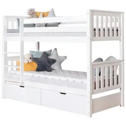 Etagenbett Holz Sammy Weiß ca. 90x200cm