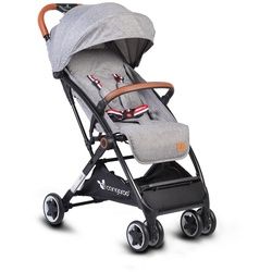 Cangaroo Kinderwagen Buggy Paris Kunstleder Aluminiumrahmen verstellbar klappbar in grau