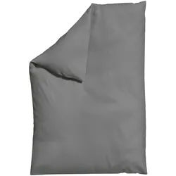 Schlafgut Bettdeckenbezug , Grau , Textil , Uni , 135-140x200 cm , Textiles Vertrauen - Oeko-Tex®, AZO-frei, Bsci, Oeko-Tex® Standard 100 , pflegeleicht, atmungsaktiv, bügelleicht, schadstoffgeprüft, weiche und anschmiegsame Oberfläche, dicht gewebtes Garn , Heimtextilien, Bettwäsche & Leintücher, Bettwäsche, Satin-bettwäsche