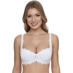 Dirndl-BH SUSA "Wiesn-Zauber", Damen, Gr. 70, Cup C, weiß, Spitze, Obermaterial: 59% Polyamid, 37% Baumwolle, 4% Elasthan, unifarben, festlich, BHs Dirndl-BH, mit Spitze, elastisch, vorgeformte Cups, feminin