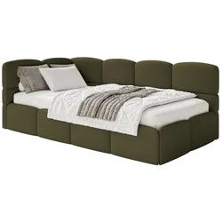 Selsey Jugendbett Cloudy links Bouclé Braun , Textil , 90x200 cm , Kinder- & Jugendzimmer, Jugendmöbel, Jugendbetten