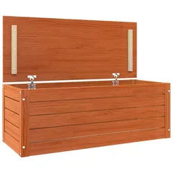 vidaXL Truhe 89 x 36,5 x 33 cm Truhe Spielzeugtruhe Holztruhe Aufbewahrungstruhe Ki braun